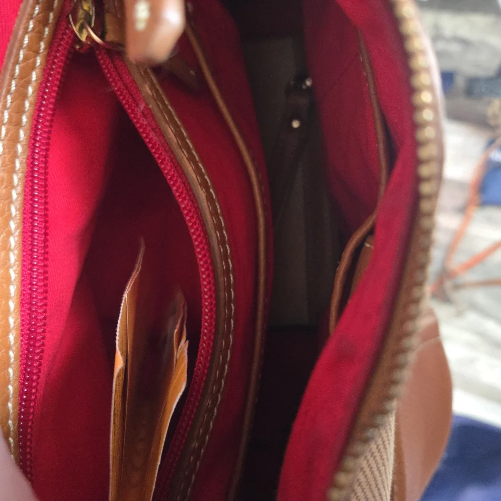Dooney & Bourke Tan and Brown Shoulder Bag - Picture 5 of 12
